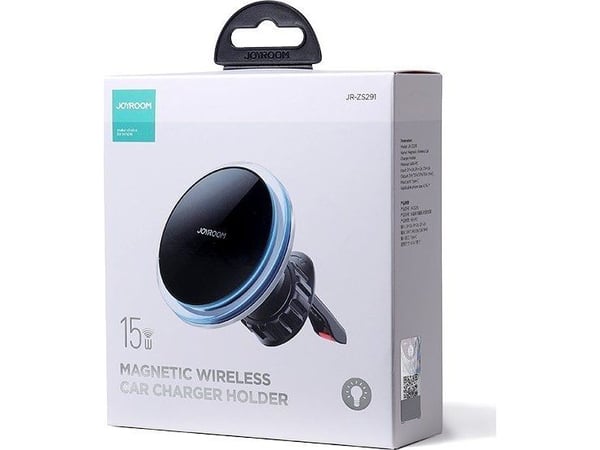 Joyroom bilhållare för telefon med 15W Qi-induktiv laddare (MagSafe-kompatibel) för vindrutegaller silver (JR-ZS291)