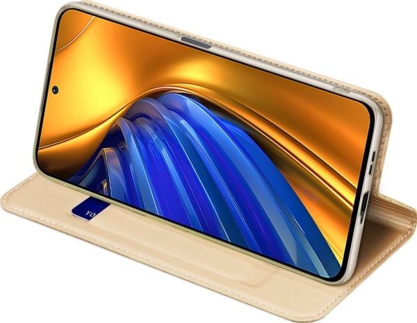 Dux Ducis Dux Ducis Skin Pro hylsterveske flipdeksel Xiaomi Poco F4 5G gull
