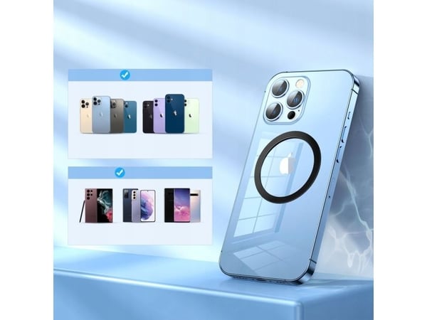 Joyroom sett med metall magnetringer til smarttelefon 2 stk. rosa (JR-Mag-M3)