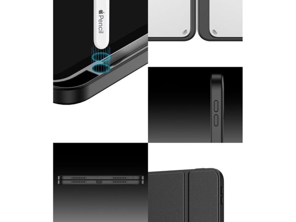 Dux Ducis Magi etui för iPad Pro 11" 2021/2020/2018 / iPad Air (4:e gen) - smart cover med stativ och fack för Apple Pencil - svart