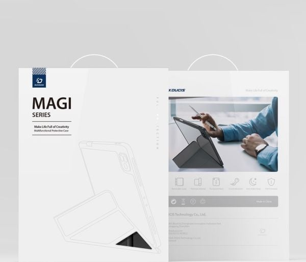 Dux Ducis Magi etui för iPad Pro 11" 2021/2020/2018 / iPad Air (4:e gen) - smart cover med stativ och fack för Apple Pencil - svart