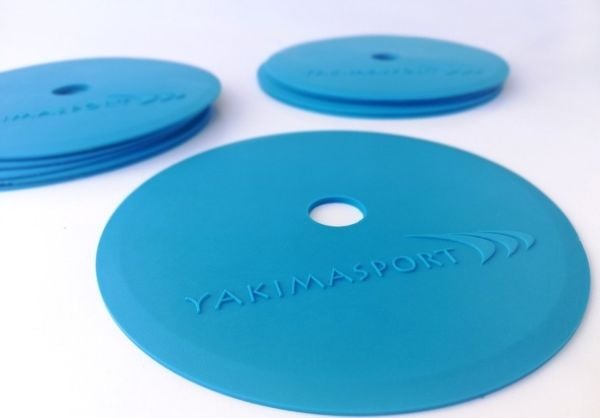 YakimaSport markører flate felt (markeringsmatter) - sett med 10 stk. blå