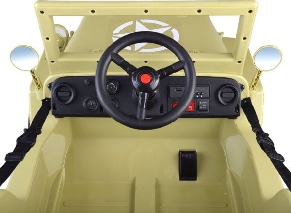 Jokomisiada elektrisk bil militær Willys 4x4 + fjernkontroll