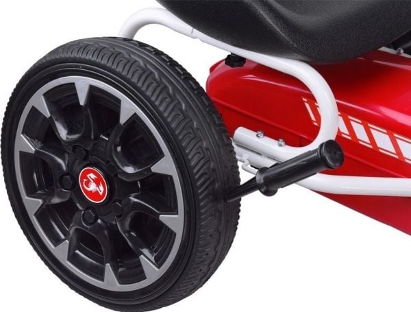 Jokomisiada gokart ABARTH for pedaler, store myke hjul PA0167
