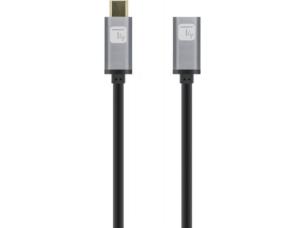 Techly ICOC MUSB322-CMF-010, 1 m, USB C, USB C, USB 3.2 Gen 2 (3.1 Gen 2), 10 Gbit/s, Sort, Grå