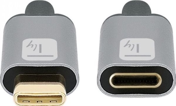 Techly ICOC MUSB322-CMF-010, 1 m, USB C, USB C, USB 3.2 Gen 2 (3.1 Gen 2), 10 Gbit/s, Sort, Grå