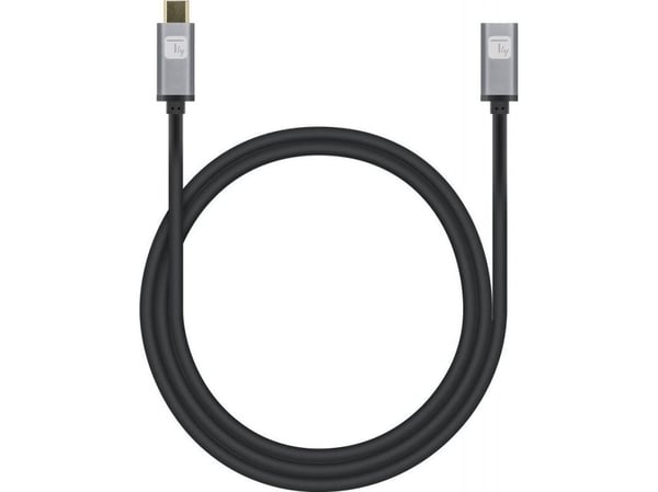 Techly ICOC MUSB322-CMF-010, 1 m, USB C, USB C, USB 3.2 Gen 2 (3.1 Gen 2), 10 Gbit/s, Sort, Grå