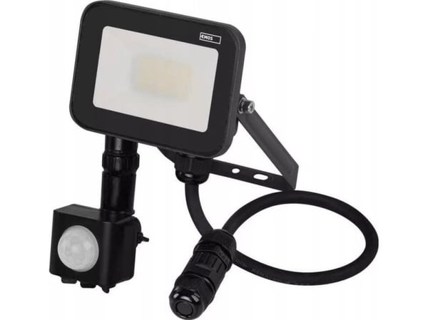 Emos LED-lykt/projektør Profi/Ideo PIR ZS2712 10W 1100lm 4000K IP65 med PIR bevegelsessensor svart