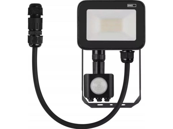 Emos LED-strålkastare Profi/Ideo PIR ZS2712 10W 1100lm 4000K IP65 med PIR-rörelsesensor svart