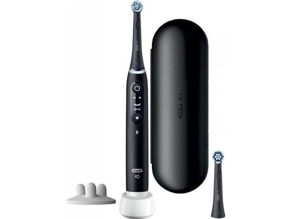 Oral-B iO 6, Aikuinen, Värisevä hammasharja, Päivittäinen käyttö, Syväpuhdistus, Ienhoito, Herkkä, Valkaisu, Musta, 2 min, Musta