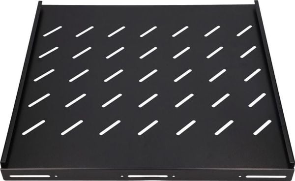 Extralink - Rack-hylle - fast - svart - 1U - 19"