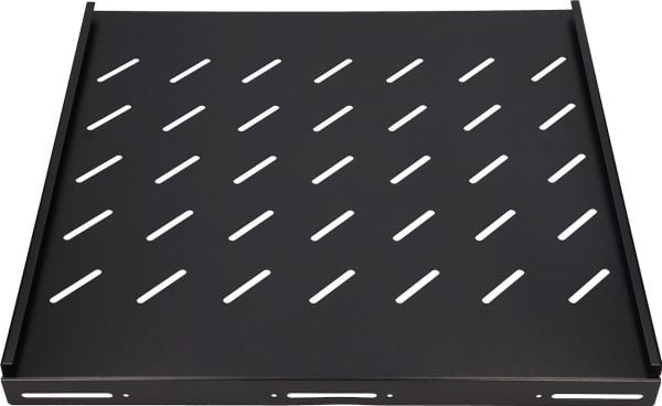 Extralink - Rack-hylle - fast - svart - 1U - 19"