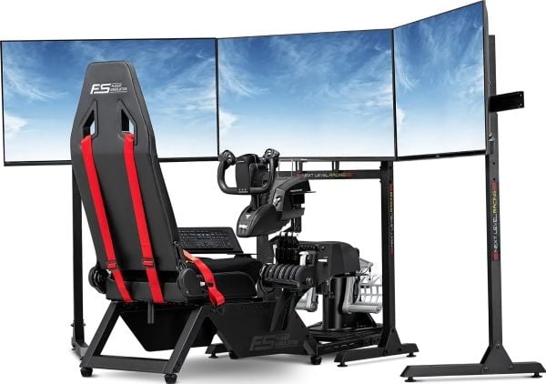 Next Level Racing - Flysimulator cockpit - ergonomisk - høydensitetsskumplast