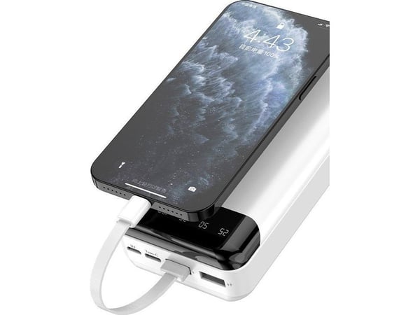 Dudao K6Pro+-black powerbank 20000mAh 10Watt 3xcables sort