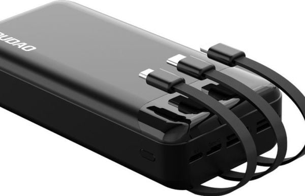 Dudao K6Pro+-black powerbank 20000mAh 10Watt 3xcables sort
