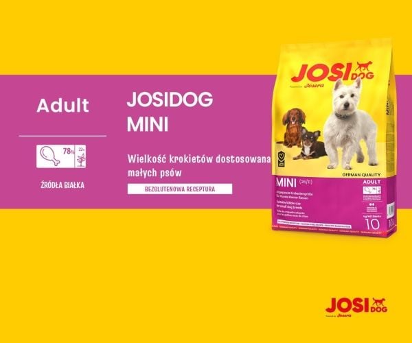 JosiDog Mini Komplettfôr for voksne små hunder, 10 kg