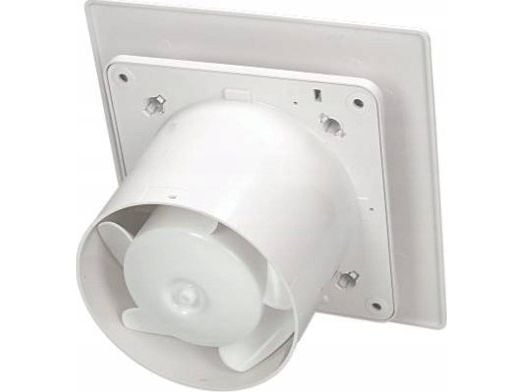 AWENTA badrumsfläkt Loop WL100H, Ø100 mm, 42/70 m³/h, 4/6 W, 230 V, fuktsensor, vit