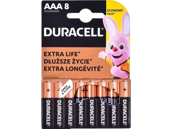 Duracell Basic MN2400 BL8 AAA alkalisk