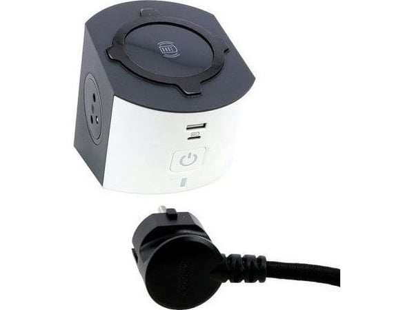 Legrand Förlängningsladdare 2x2P+Z Induktion USB A/C 2m