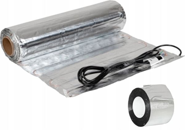 Thermoval värmematta i aluminium WT 2010 AL – 150/1,0 m² (150 W), ensidigt matad, för panel