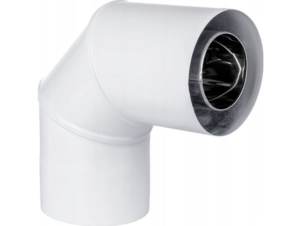 SpiroFlex 60/100 dobbeltvegget kne 90 hvit