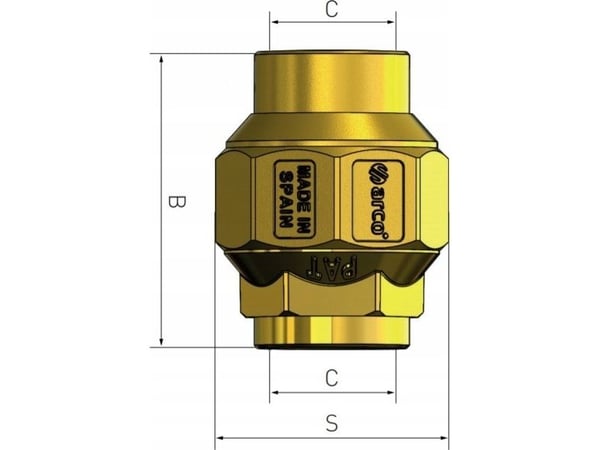 Arco STOP tilbakeslagsventil sopp, antikalk, 3/4GW x 3/4GW
