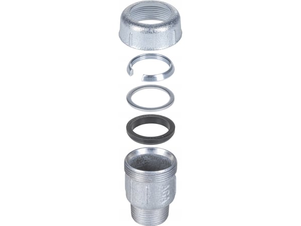 AGAflex reduksjonskobling 1 1/4 x 1/2, galvanisert