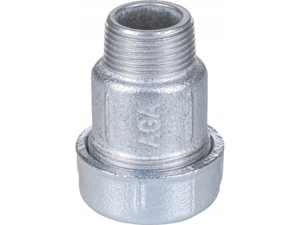 AGAflex reduksjonskobling 1 1/4 x 1/2, galvanisert