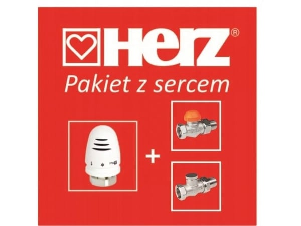 HERZ tilkoblingspakke radiator 1/2 for termostatventil med frekvens- og retur HERZ