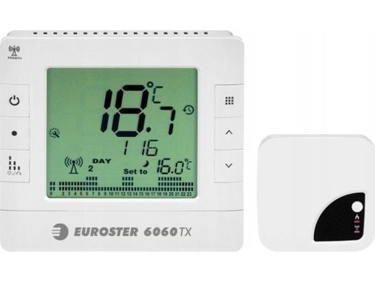 Euroster reglertermostat Temp.-E6060Txrx Bezprzew
