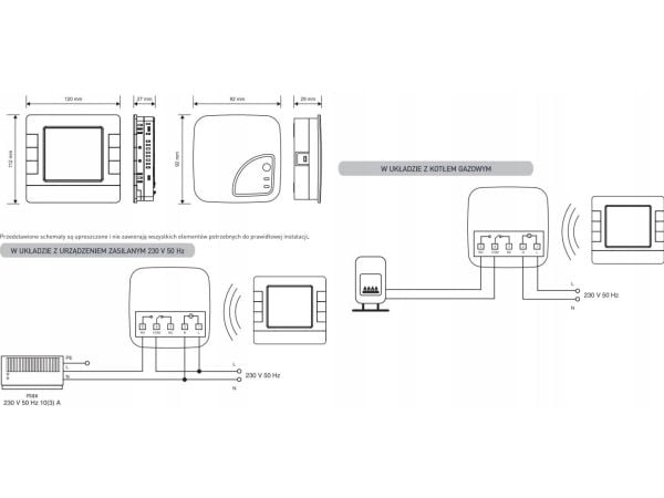 Euroster reglertermostat Temp.-E6060Txrx Bezprzew