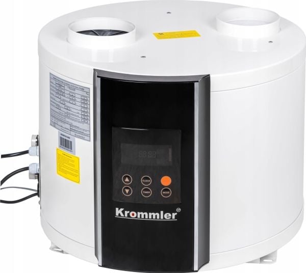 Heating Polska varmepumpe for varmt tappevann (c.w.u.) KROMMLER 3,6 kW, uten tank, rund utførelse