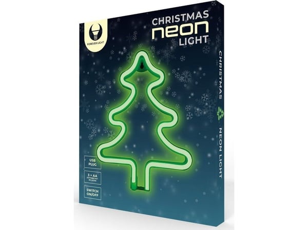 CPA TelForceone Neon LED JULETRE grønn FLNE16 Forever Light