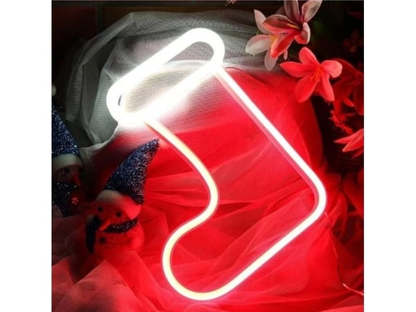 Neon LED Kaledine køyehette hvit/rød FLNE23 Forever Light