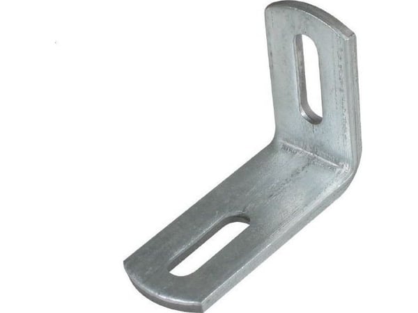 WALRAVEN Vinkel til profilskinne WM 1, 15, 2L=75x50 mm B=30 mm hul=8,5x30, 5 mmElforzinket, 90 grader