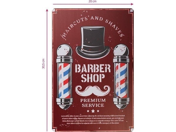 Activeshop dekorativ veggtavle Barber B030