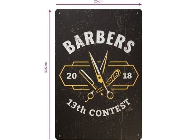 Activeshop dekorplate Barber B038