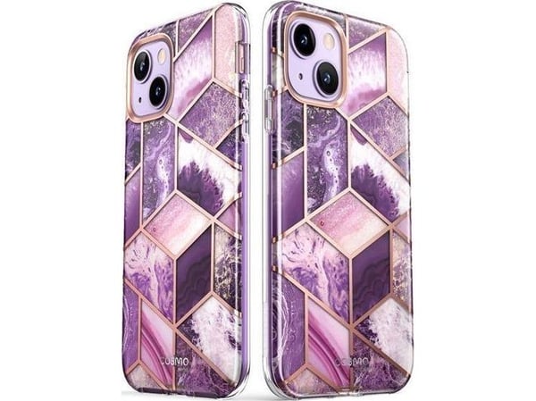Supcase Cosmo kotelo iPhone 14 Plus - vaaleanpunainen marmori
