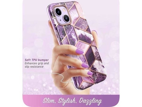 Supcase Cosmo kotelo iPhone 14 Plus - vaaleanpunainen marmori