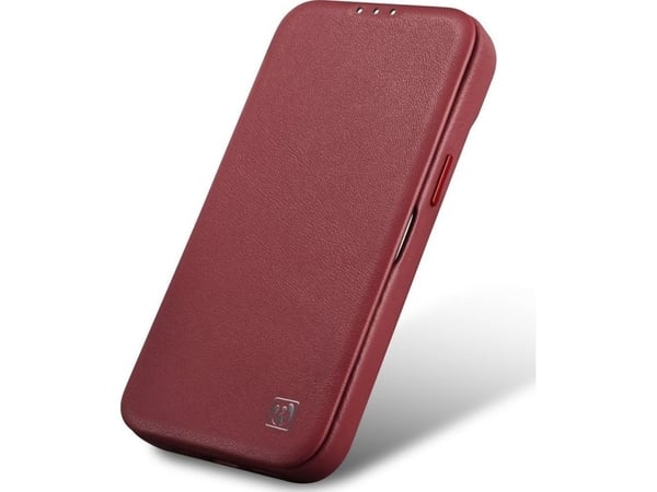 iCarer iCarer CE Premium Leather Folio Case iPhone 14 Plus magneettiläpällä MagSafe punainen (WMI14220715-RD)