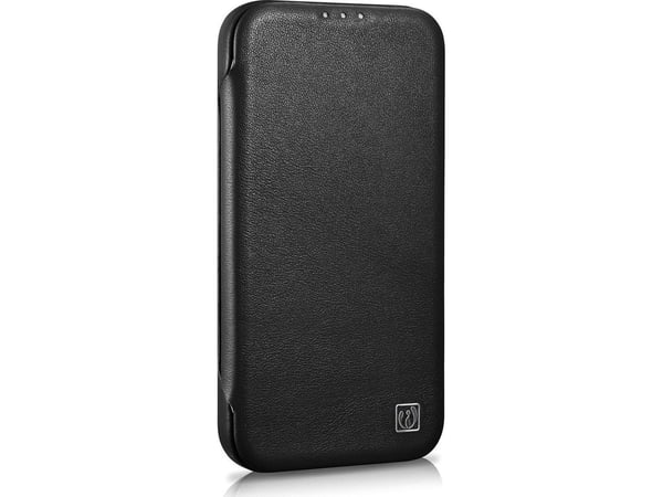 iCarer iCarer CE Premium Leather Folio Case iPhone 14 Plus magneettiläpällä MagSafe musta (WMI14220715-BK)