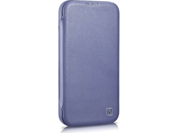 iCarer CE premium läderfolio till iPhone 14 Plus med magnetiskt MagSafe-lock ljuslila (WMI14220715-LP)
