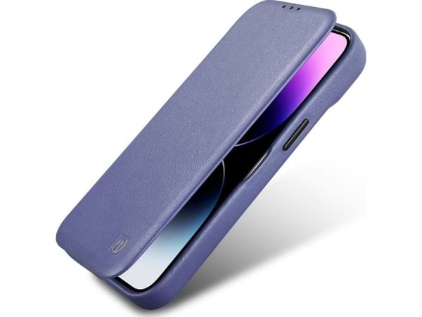 iCarer iCarer CE Premium Leather Folio Case iPhone 14 Plus nahkakotelo magneettiläpällä MagSafe vaaleanlila (WMI14220715-LP)