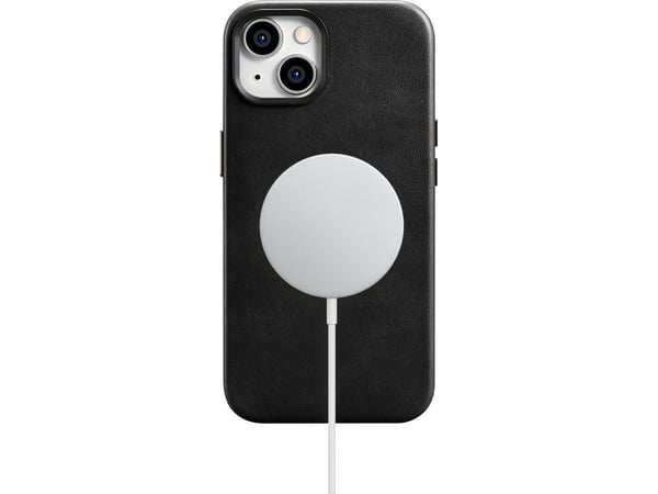 iCarer iCarer Öljyvaha Premium Nahkakotelo iPhone 14 Plus magneettikotelo MagSafe musta (WMI14220703-BK)