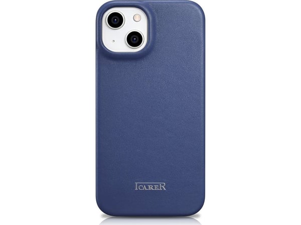 iCarer iCarer CE Premium Leather Folio Case iPhone 14 Plus magneettiläpällä MagSafe sininen (WMI14220715-BU)