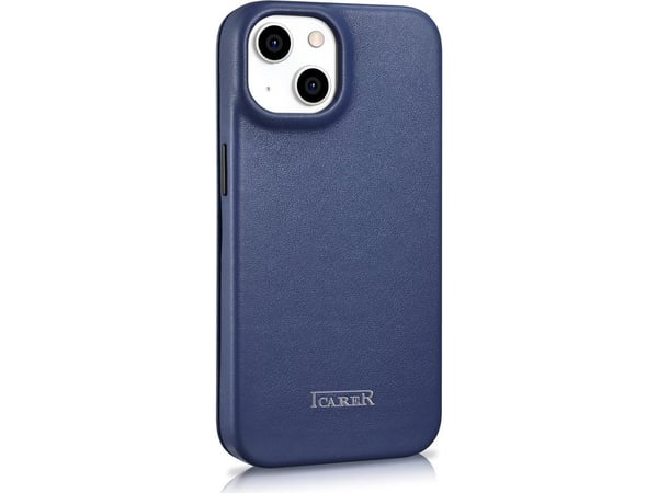 iCarer iCarer CE Premium Leather Folio Case iPhone 14 Plus magneettiläpällä MagSafe sininen (WMI14220715-BU)