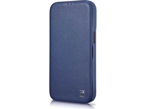 iCarer iCarer CE Premium Leather Folio Case iPhone 14 Plus magneettiläpällä MagSafe sininen (WMI14220715-BU)