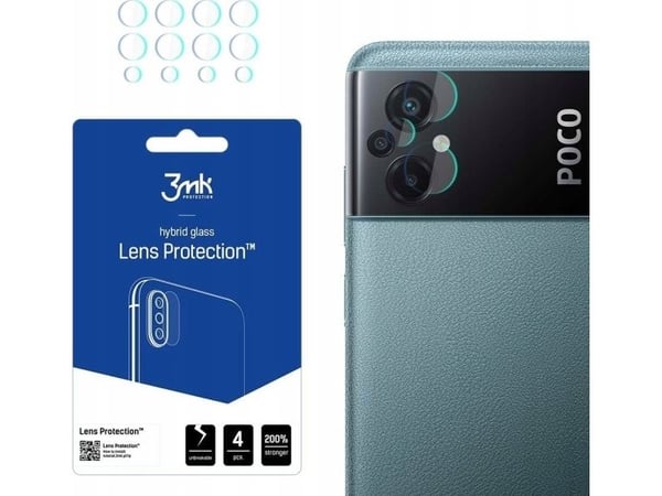 3MK Hybridilasi kameran linssille 3MK Lens Protect Xiaomi Poco M5 [4 PACK]