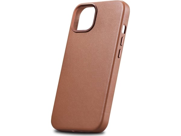 iCarer case i läder för iPhone 14 Plus (kompatibel med MagSafe) brun
