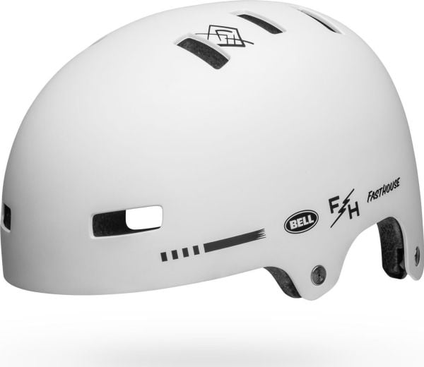 BELL LOCAL BMX-sykkelhjelm matt hvit fasthouse str. M (55–59 cm)